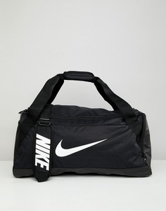 Черная сумка дафл с логотипом-галочкой Nike - Черный