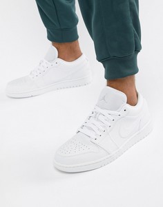 Низкие белые кроссовки Nike Air Jordan 1 553558-109 - Белый