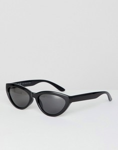 Солнцезащитные очки кошачий глаз Weekday - Черный