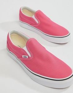 Розовые классические кеды-слипоны Vans VA38F780A - Розовый