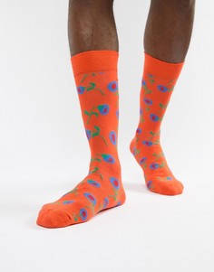 Носки с подсолнухами Happy Socks - Оранжевый