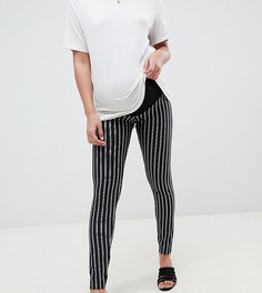 Брюки скинни в полоску ASOS DESIGN Maternity - Мульти