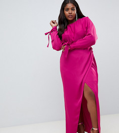 Платье макси с рукавами летучая мышь ASOS DESIGN Curve - Красный