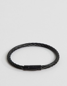 Черный браслет из стального троса Tommy Hilfiger - Черный