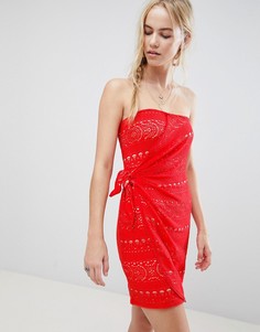 Платье-бандо со сборками по бокам Free People Oceanside - Красный