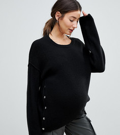 Джемпер с кнопками по бокам ASOS DESIGN Maternity Nursing - Черный