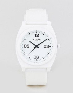 Белые часы с силиконовым ремешком Nixon A1248 Time Teller - Белый