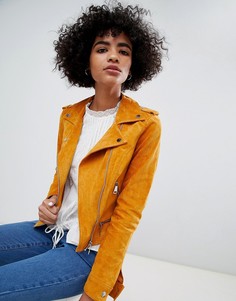 Замшевая байкерская куртка Vero Moda - Оранжевый