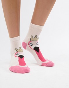 Носки с фламинго ASOS DESIGN - Розовый