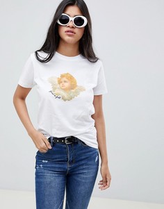 Футболка с принтом ангела и надписью good as gold ASOS DESIGN - Белый