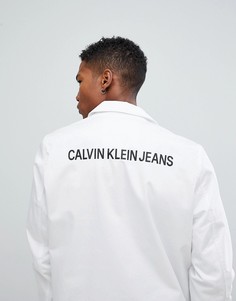 Спортивная куртка с принтом логотипа Calvin Klein Jeans - Белый