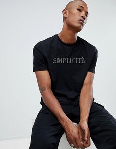 Черная футболка с принтом ASOS DESIGN - Белый