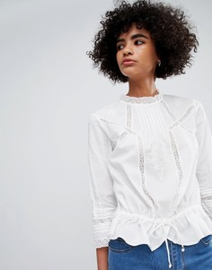 Блузка с кружевными вставками Vero Moda - Белый