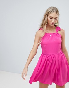 Платье с завязками на плечах Vero Moda - Розовый