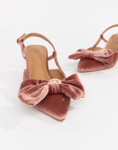 Туфли на каблуке с бантиками ASOS DESIGN Sherry - Розовый