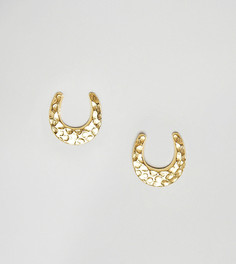 Серьги-гвоздики из позолоченного серебра в форме подковы ASOS DESIGN - Золотой