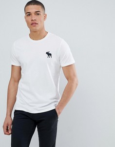 Белая футболка с круглым вырезом Abercrombie & Fitch - Белый