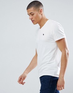 Белая футболка с V-образным вырезом Abercrombie & Fitch Pop Icon - Белый
