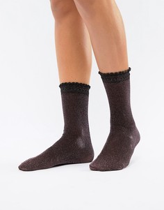 Топ с блестками и оборками ASOS DESIGN - Розовый