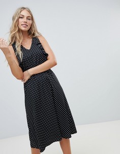 Платье миди в горошек с оборками Vero Moda - Мульти