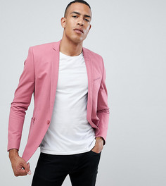 Розовый приталенный хлопковый блейзер ASOS DESIGN Tall - Розовый