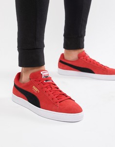 Красные замшевые классические кроссовки Puma 36534730 - Красный