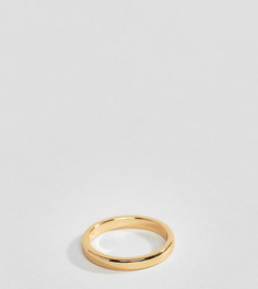 Простое кольцо из позолоченного серебра Rock N Rose - Золотой