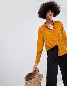 Блузка в горошек Vero Moda - Коричневый