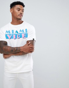 Белая футболка Miami Vice Pull&Bear - Белый