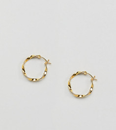 Позолоченные серебряные серьги-кольца ASOS DESIGN - Золотой