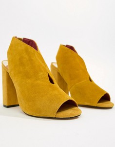 Желтые замшевые туфли на каблуке River Island - Желтый
