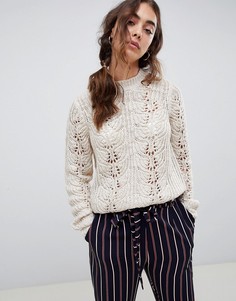 Джемпер крупной вязки с узором косичка Vero Moda - Кремовый