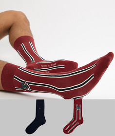 Набор из 2 пар носков с вышитым логотипом Tommy Hilfiger - Мульти
