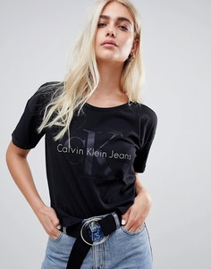 Укороченная футболка Calvin Klein Teco - Черный