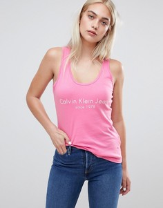 Майка с логотипом Calvin Klein - Розовый