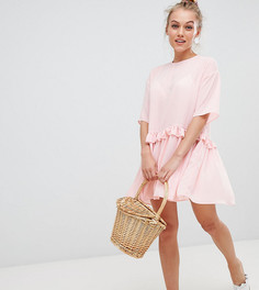 Свободное платье мини ASOS DESIGN Petite - Розовый