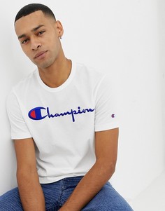Футболка с крупным логотипом Champion - Белый