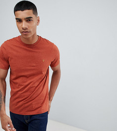 Красно-бурая меланжевая футболка узкого кроя Farah Gloor - Красный