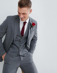 Серый приталенный пиджак New Look wedding - Черный