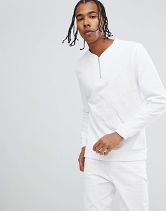 Белый свитшот с короткой молнией ASOS Design - Белый