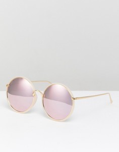 Большие круглые солнцезащитные очки Reclaimed Vintage Inspired - Золотой