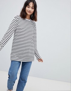 Свободный лонгслив в полоску ASOS DESIGN - Мульти