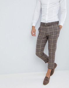 Облегающие укороченные брюки ASOS DESIGN wedding - Коричневый
