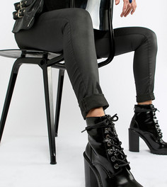 Ботинки для широкой стопы на шнуровке ASOS DESIGN - Черный