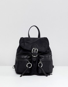 Маленький нейлоновый рюкзак с кольцом ALDO - Черный