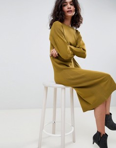Платье-джемпер из тонкого трикотажа ASOS DESIGN - Зеленый