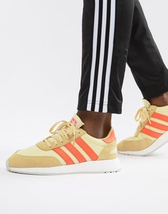 Желтые кожаные кроссовки adidas Originals I-5923 D96604 - Желтый