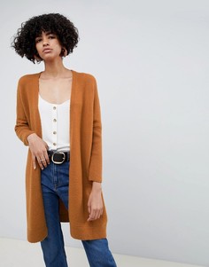 Свободный пушистый кардиган ASOS DESIGN eco - Светло-бежевый