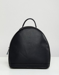 Черный минималистский рюкзак с молнией Street Level - Черный