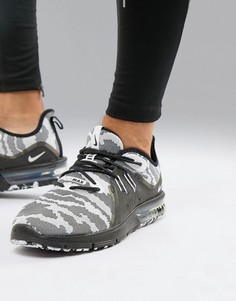 Черные камуфляжные кроссовки Nike Running Air Max sequent 3 ar0251-001 - Черный